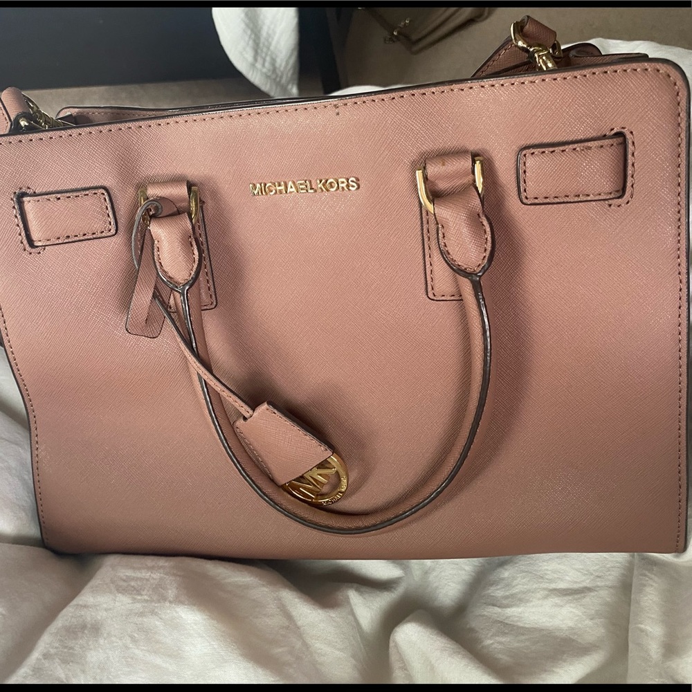 Michael Kors medium sized open purse with cross body strap